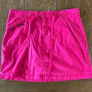Hot pink mini skirt with shorts